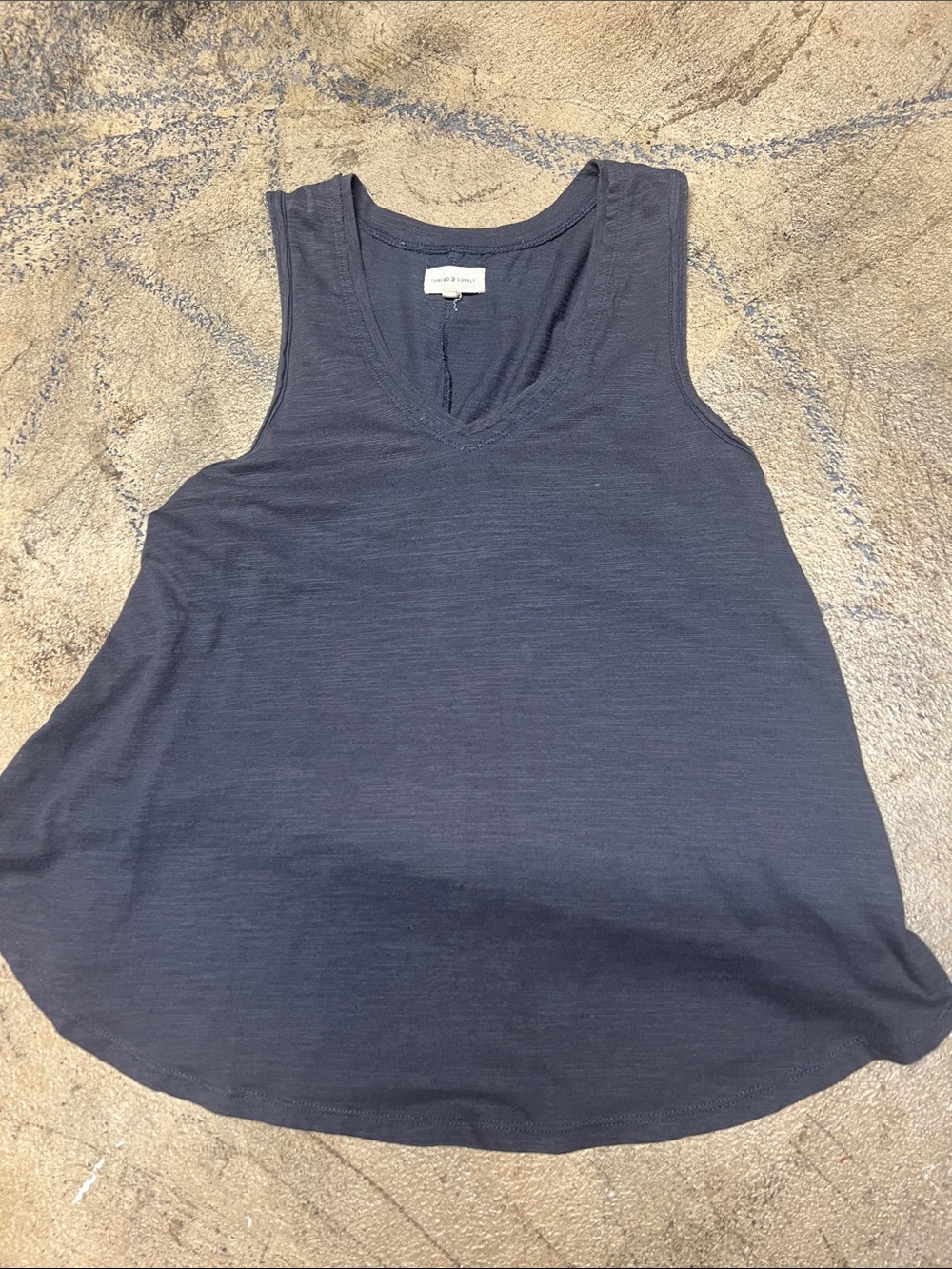 Thread & Supply Dark Navy V-Neck Tank